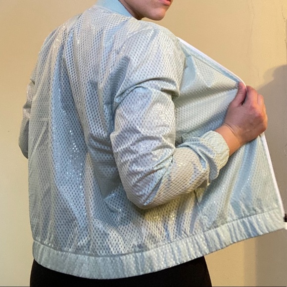 Seafoam Adidas SID Summer Bomber Jacket - Picture 2 of 6